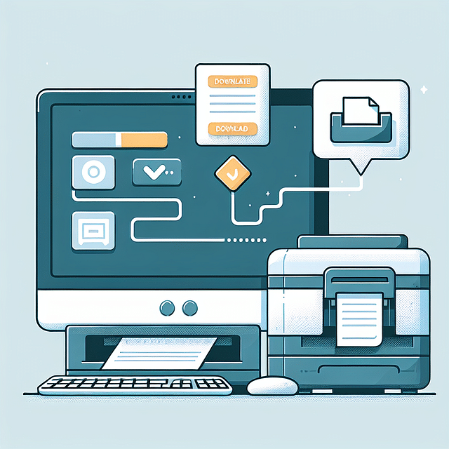 computer downloading printer firmware update