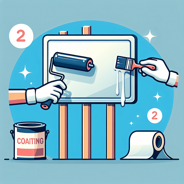 sign drying with a protective coating