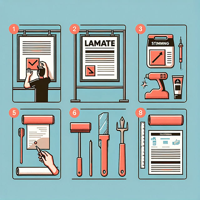 applying laminate to a sign