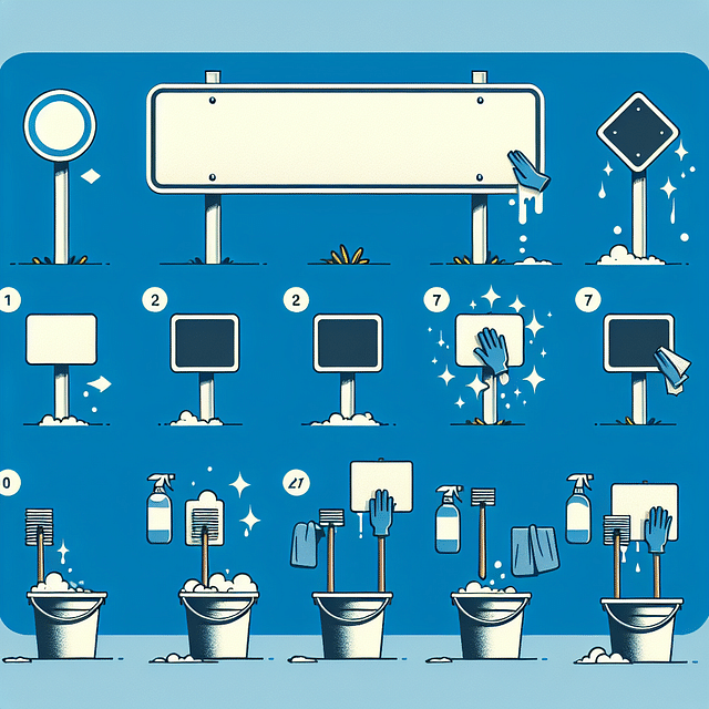 cleaning a sign surface