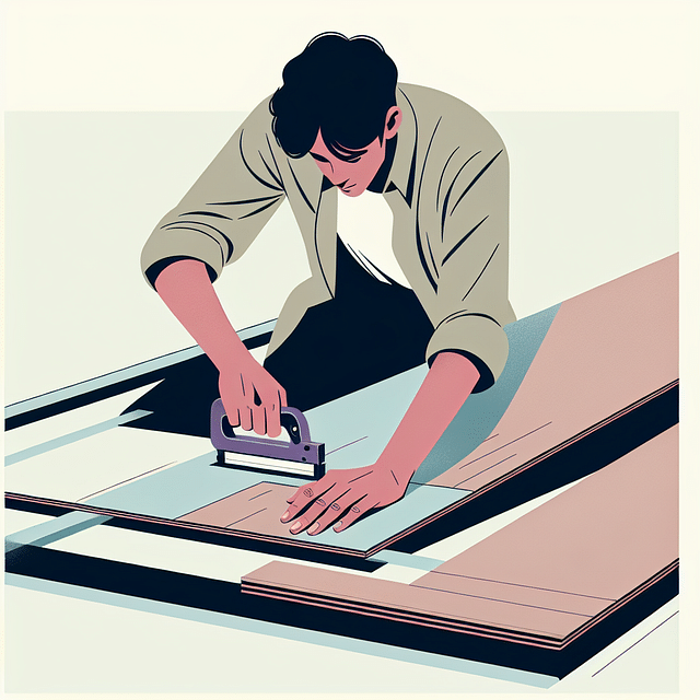 cutting laminate to size