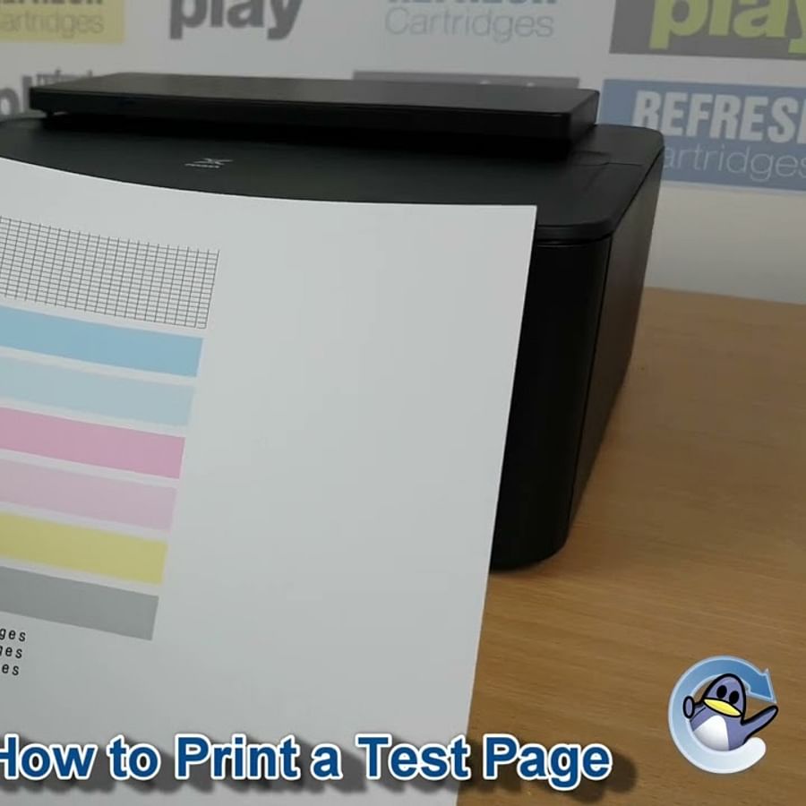 Printed test page from a wireless printer