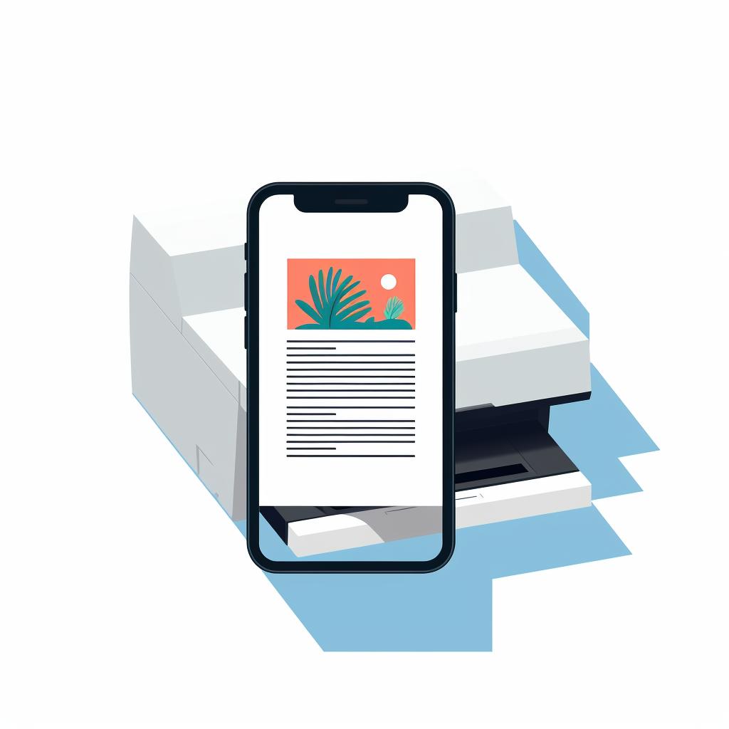 A document preview on a mobile printing app with a 'Print' button