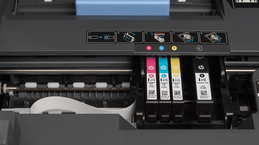 Various printer models with a compatibility chart for mobile printing